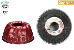 Moules Et Plats|* Moule Kouglof D.23Cm Acier Anti Adherent Rouge Rossana