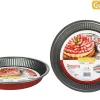 Moules Et Plats|* Moule Tarte D.28Cm Acier Anti Adherent Rouge Rossana