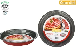 Moules Et Plats|* Moule Tarte D.28Cm Acier Anti Adherent Rouge Rossana