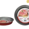 Moules Et Plats|* Moule Tarte D.24Cm Acier Anti Adherent Rouge Rossana