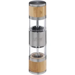 Salade Et Condiments|Five Moulin Verre 2 Compartiments Bambou