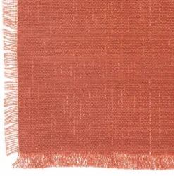 maxibazar Nappe Coton Frange Maha Terracotta 150X250Cm- Nappes