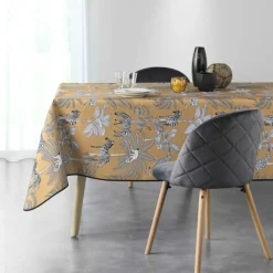 maxibazar Nappe Rectangle 150X240Cm Imprime Africana Jaune- Nappes
