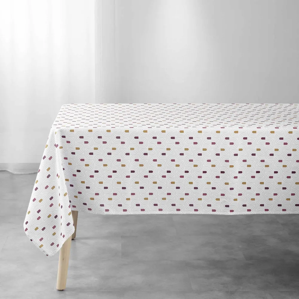 maxibazar Nappe 145X240Cm Imprime Abstrait Terracotta- Nappes