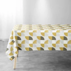 maxibazar Nappe 145X240Cm Imprime Ambroise Jaune- Nappes