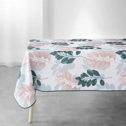 maxibazar Nappe 150X240Cm Imprime Belline Blanc Emerau- Nappes