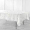 maxibazar Nappe 150X240Cm Metallise Bully Blanc Or- Nappes