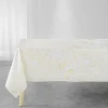 maxibazar Nappe 150X240Cm Metallisee Belflor Blanc Or- Nappes