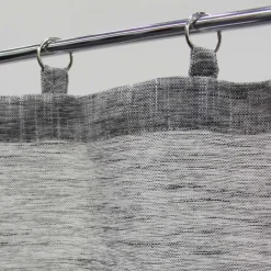 maxibazar Paire Droite Anneaux 2X60X90Cm Milza Anthracite- Petits Vitrages