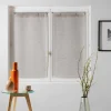 maxibazar Paire Droite Anneaux 2X60X160Cm Milza Beige- Petits Vitrages