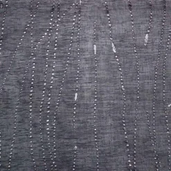 maxibazar Paire Droite Passants 2X60X120Cm Filiane Anthracite- Petits Vitrages