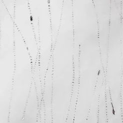 maxibazar Paire Droite Passants 2X45X120Cm Filiane Blanc- Petits Vitrages