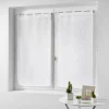 maxibazar Paire Droite Passants 2X60X160Cm Haltona Blanc- Petits Vitrages
