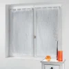 maxibazar Paire Droite Passants 2X60X160Cm Filiane Blanc- Petits Vitrages