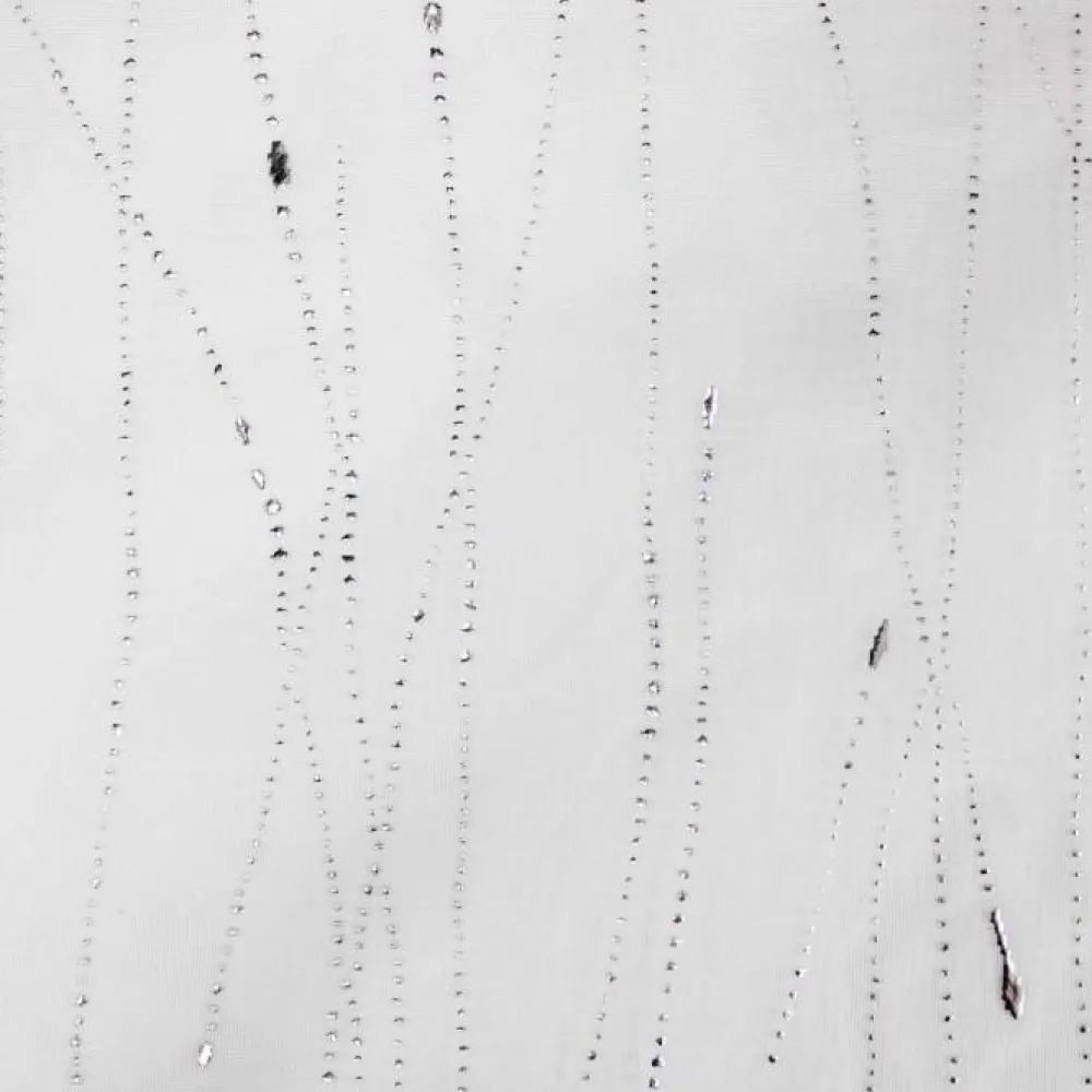 maxibazar Paire Droite Passants 2X60X160Cm Filiane Blanc- Petits Vitrages