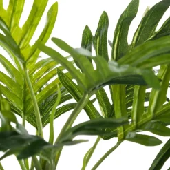 Atmosphera Palmier Pot Ciment Blanc Ethnique H.29Cm- Fleurs Et Plantes En Pot