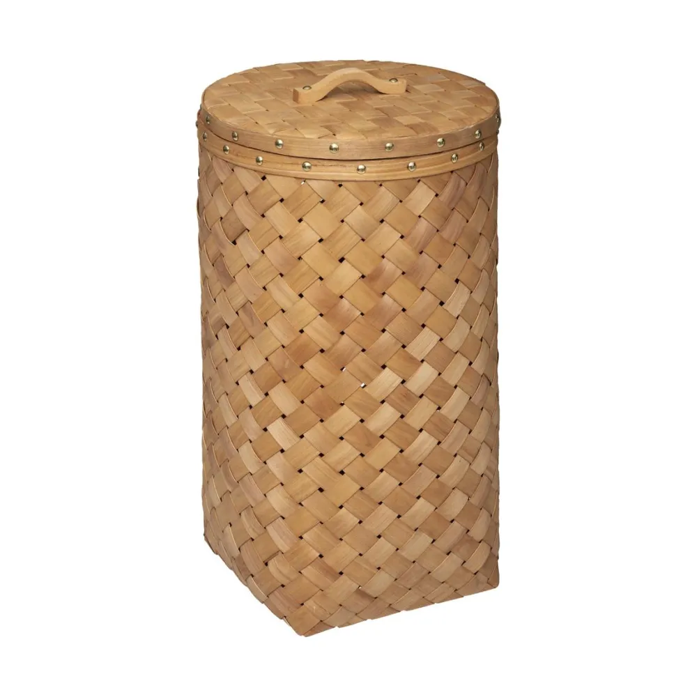 maxibazar Panier Bois Clair Linge D.31X54.5Cm- Paniers Et Cagettes