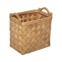 maxibazar Panier Bois Clair Rectangle D.26X19X23.5Cm- Paniers Et Cagettes