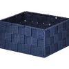 Rangements Deco|* Panier Carre Polyester Bleu Marine Taille Xs