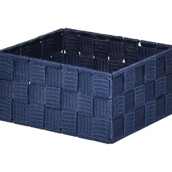 Rangements Deco|* Panier Carre Polyester Bleu Marine Taille Xs