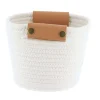 Rangement Salle De Bain|* Panier Coton Avec Poignees Blanc 17X14Cm