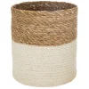 maxibazar Panier Jute Seagrass Blanc D.21X21Cm- Paniers Et Cagettes