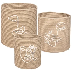 maxibazar Panier Jute Vibe Naturel D.30X31.5Cm- Paniers Et Cagettes