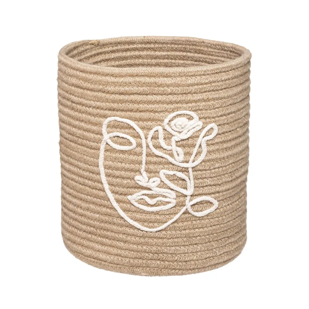 maxibazar Panier Jute Vibe Naturel D.30X31.5Cm- Paniers Et Cagettes