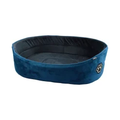 Couchage Et Transport|* Panier Ovale 55X37Cm Patchy Emeraude Charbon