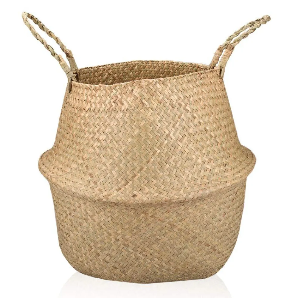 maxibazar Panier Pliable Fibre Naturelle 39X32Cm- Paniers Et Cagettes