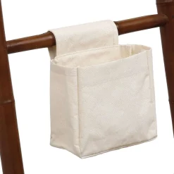 Rangement Salle De Bain|* Panier Rangement Coton Accroche Scratch Petit Modele Naturel