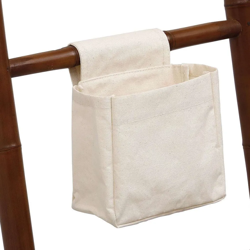 Rangement Salle De Bain|* Panier Rangement Coton Accroche Scratch Petit Modele Naturel