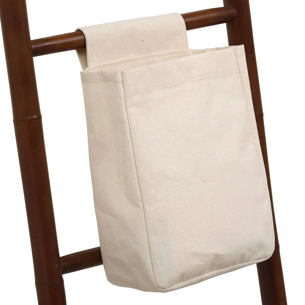 Rangement Salle De Bain|* Panier Rangement Coton Accroche Scratch Moyen Modele Naturel