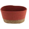 Rangement Salle De Bain|* Panier Rectangle Coton Terracotta Naturel 19X11X10Cm