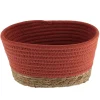 Rangement Salle De Bain|* Panier Rectangle Coton Terracotta Naturel 21X13X12Cm