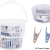 Soin Du Linge|* Panier Rond Avec 24 Pinces A Linge