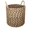 maxibazar Panier Seagrass Ethnique Rond D.35X32.5Cm- Paniers Et Cagettes