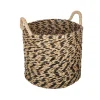 maxibazar Panier Seagrass Ethnique Rond D.30X26Cm- Paniers Et Cagettes