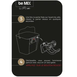 Accessoires De Vélo|* Panier Vélo Metal Noir Clip Automatique 10L