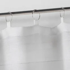 maxibazar Panneau A Anneaux 140X240Cm Milza Blanc- Voilages