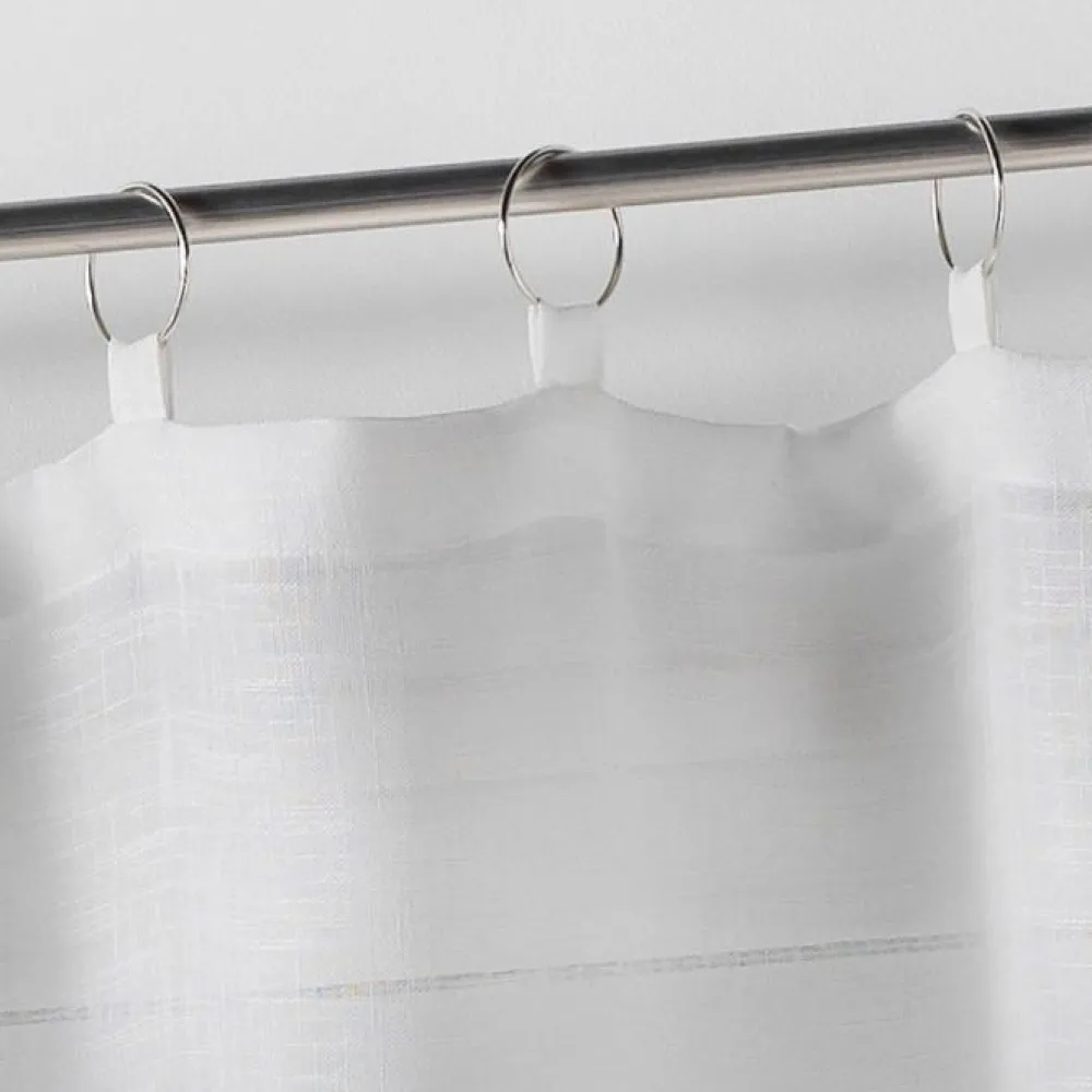 maxibazar Panneau A Anneaux 140X240Cm Milza Blanc- Voilages