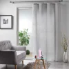 maxibazar Panneau A Anneaux 140X240Cm Milza Anthracite- Voilages