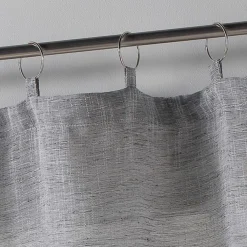 maxibazar Panneau A Anneaux 140X240Cm Milza Anthracite- Voilages