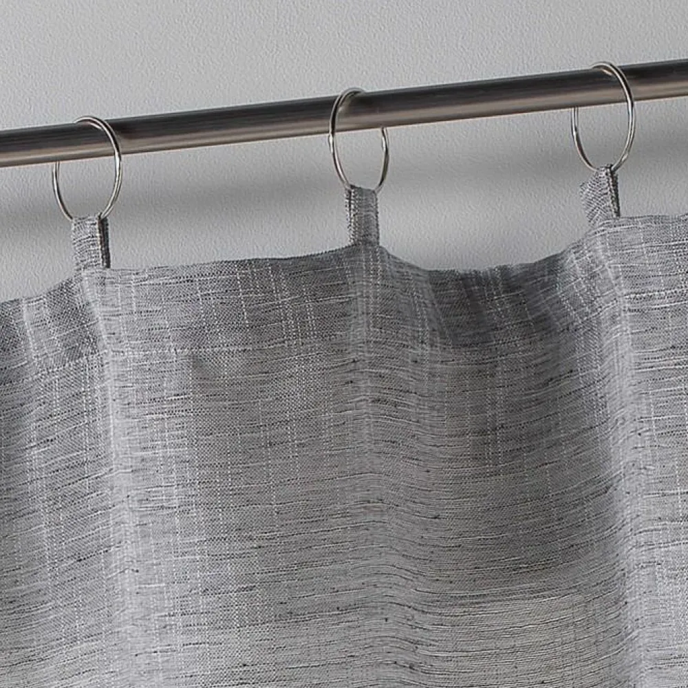 maxibazar Panneau A Anneaux 140X240Cm Milza Anthracite- Voilages