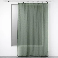 maxibazar Panneau A Anneaux 140X240Cm Tisse Linka Kaki- Voilages