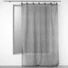 maxibazar Panneau A Anneaux 140X280Cm Voile Tisse Linka Anthracite- Voilages