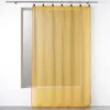 maxibazar Panneau A Anneaux 140X280Cm Voile Tisse Linka Jaune- Voilages
