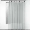 maxibazar Panneau A Anneaux 140X280Cm Voile Tisse Linka Gris- Voilages