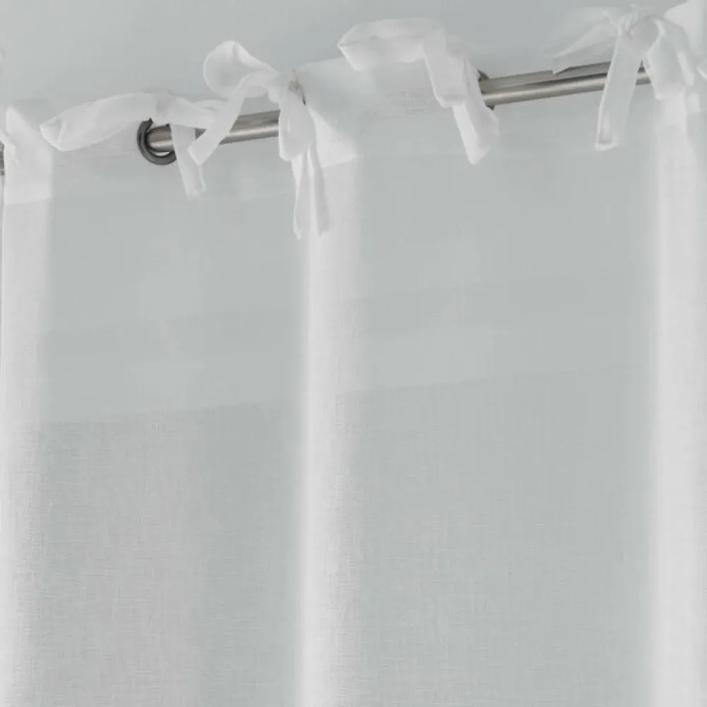 maxibazar Panneau A Nouettes 140X240Cm Charlotte Blanc- Voilages