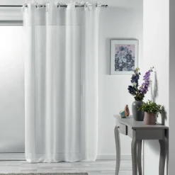 maxibazar Panneau A Nouettes 140X240Cm Charlotte Blanc- Voilages